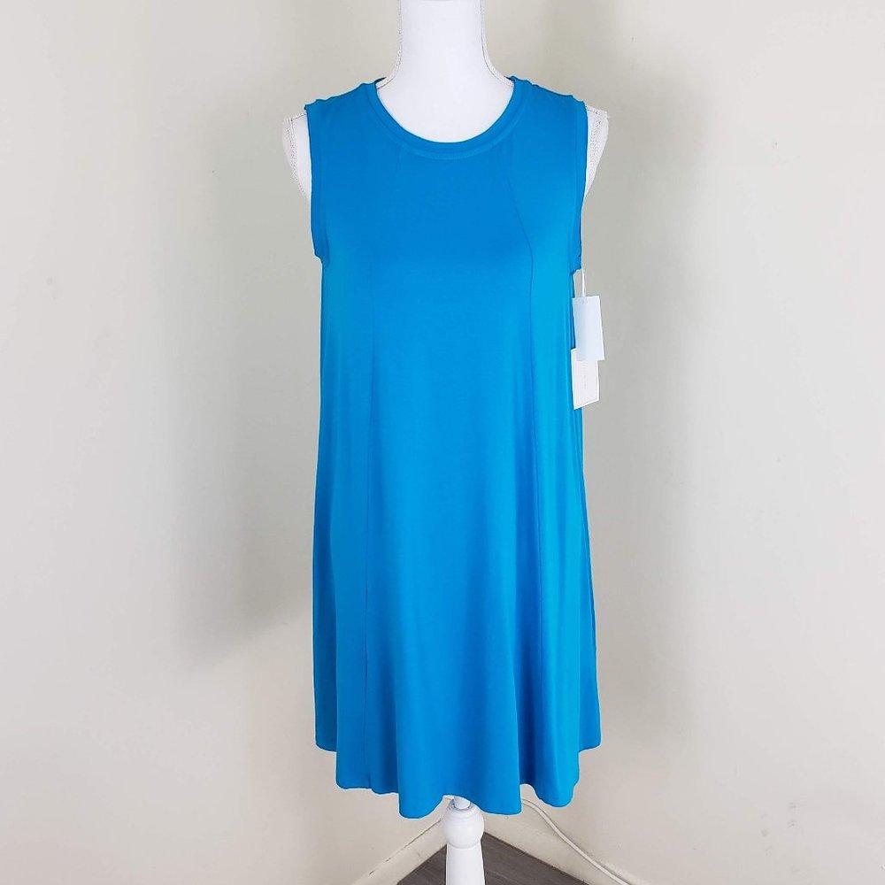 1. State Fiesta Sleeveless Shift Dress Blue Small